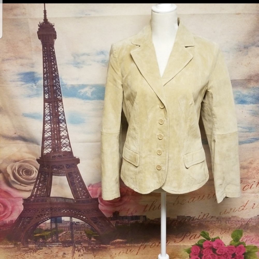 St. John's bay leather Jacket Sz L